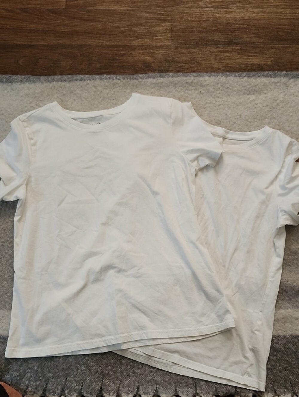 Lot of 2 Pact Organic Cotton Crewneck T-Shirts White Sz M Minimalist Basics - Picture 9 of 9